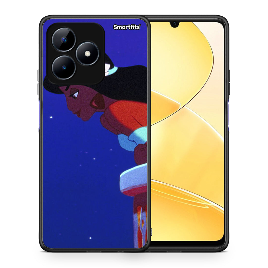 Θήκη Realme Note 50 Alladin And Jasmine Love 2 από τη Smartfits με σχέδιο στο πίσω μέρος και μαύρο περίβλημα | Realme Note 50 Alladin And Jasmine Love 2 case with colorful back and black bezels