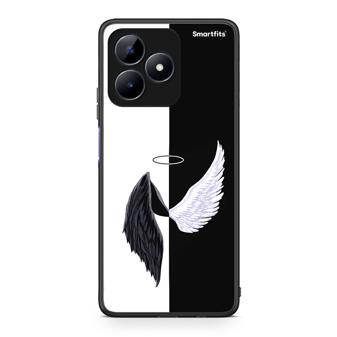 Realme Note 50 Angels Demons θήκη από τη Smartfits με σχέδιο στο πίσω μέρος και μαύρο περίβλημα | Smartphone case with colorful back and black bezels by Smartfits