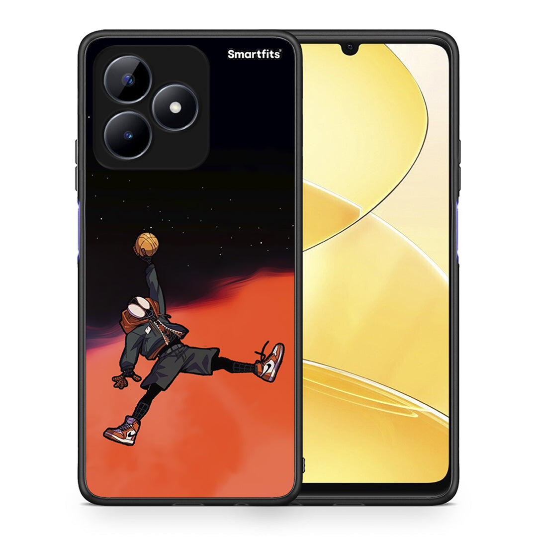 Θήκη Realme C51 Basketball Hero από τη Smartfits με σχέδιο στο πίσω μέρος και μαύρο περίβλημα | Realme C51 Basketball Hero case with colorful back and black bezels