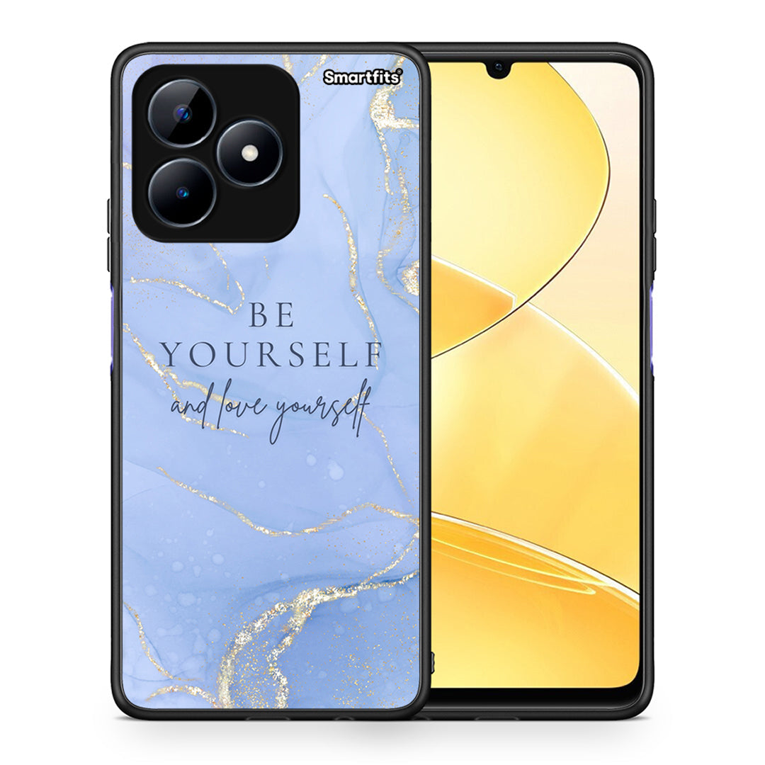 Θήκη Realme C51 Be Yourself από τη Smartfits με σχέδιο στο πίσω μέρος και μαύρο περίβλημα | Realme C51 Be Yourself case with colorful back and black bezels