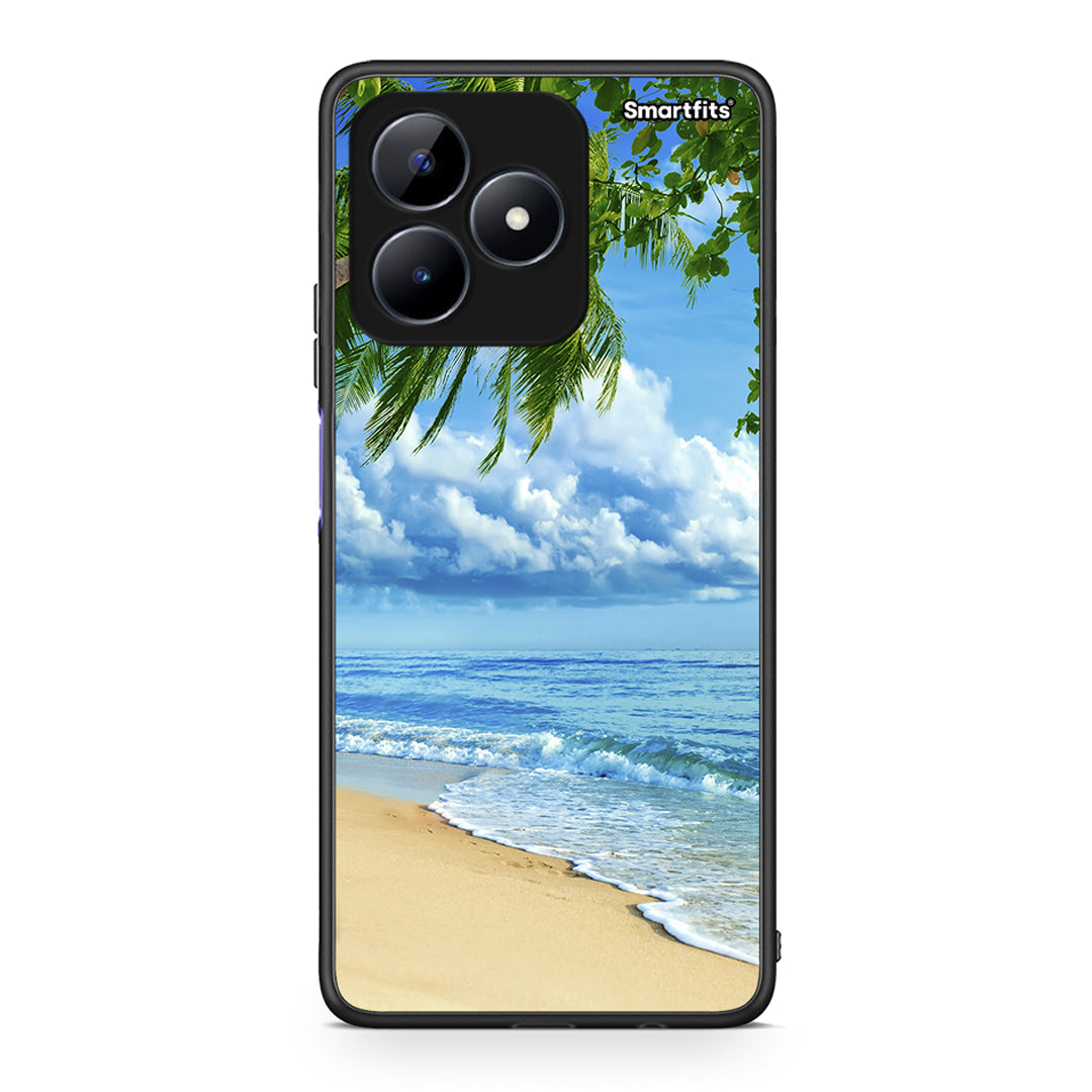 Realme C51 Beautiful Beach θήκη από τη Smartfits με σχέδιο στο πίσω μέρος και μαύρο περίβλημα | Smartphone case with colorful back and black bezels by Smartfits