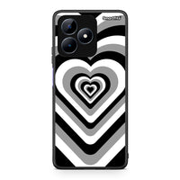 Thumbnail for Realme C51 Black Hearts θήκη από τη Smartfits με σχέδιο στο πίσω μέρος και μαύρο περίβλημα | Smartphone case with colorful back and black bezels by Smartfits