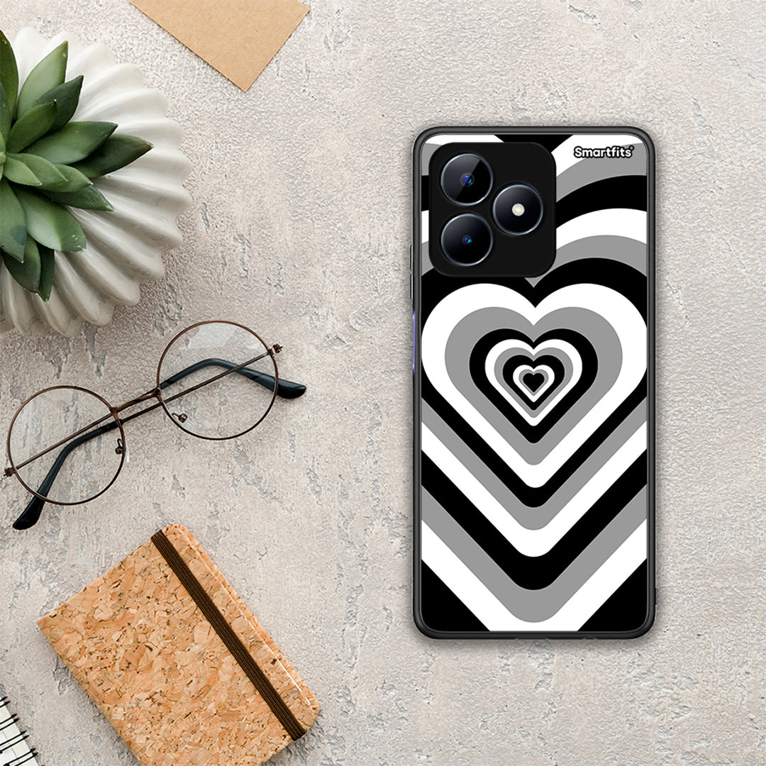 Black Hearts - Realme Note 50 θήκη