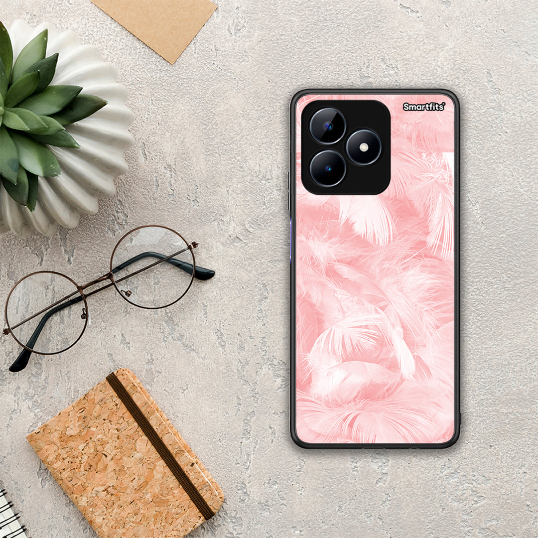 Boho Pink Feather - Realme Note 50 θήκη