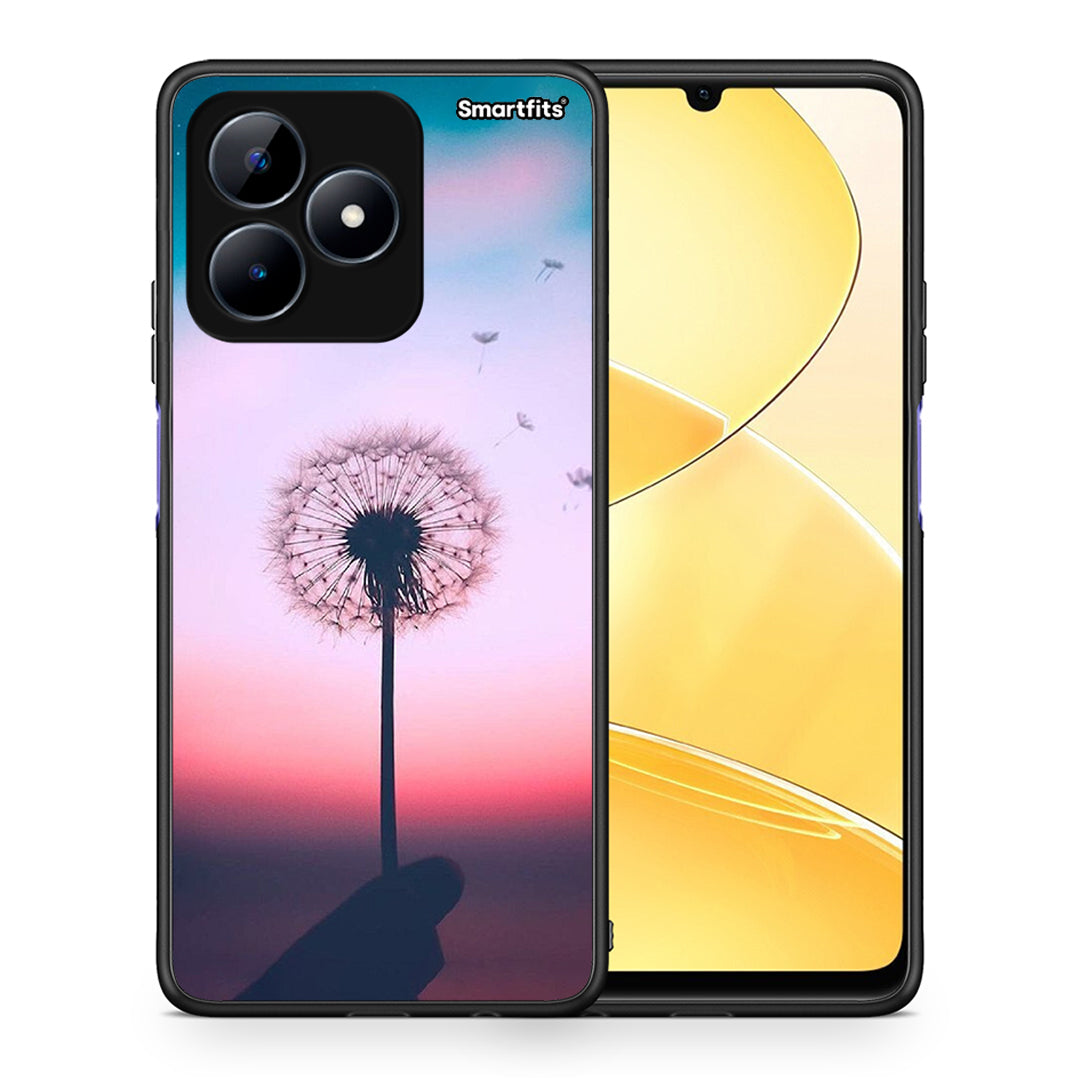 Θήκη Realme Note 50 Wish Boho από τη Smartfits με σχέδιο στο πίσω μέρος και μαύρο περίβλημα | Realme Note 50 Wish Boho case with colorful back and black bezels