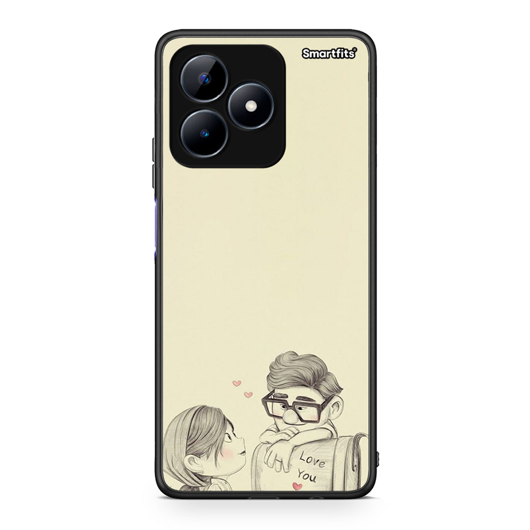 Realme Note 50 Carl And Ellie θήκη από τη Smartfits με σχέδιο στο πίσω μέρος και μαύρο περίβλημα | Smartphone case with colorful back and black bezels by Smartfits