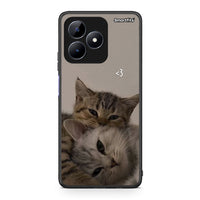 Thumbnail for Realme C51 Cats In Love Θήκη από τη Smartfits με σχέδιο στο πίσω μέρος και μαύρο περίβλημα | Smartphone case with colorful back and black bezels by Smartfits