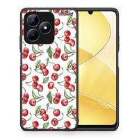 Thumbnail for Θήκη Realme C51 Cherry Summer από τη Smartfits με σχέδιο στο πίσω μέρος και μαύρο περίβλημα | Realme C51 Cherry Summer case with colorful back and black bezels
