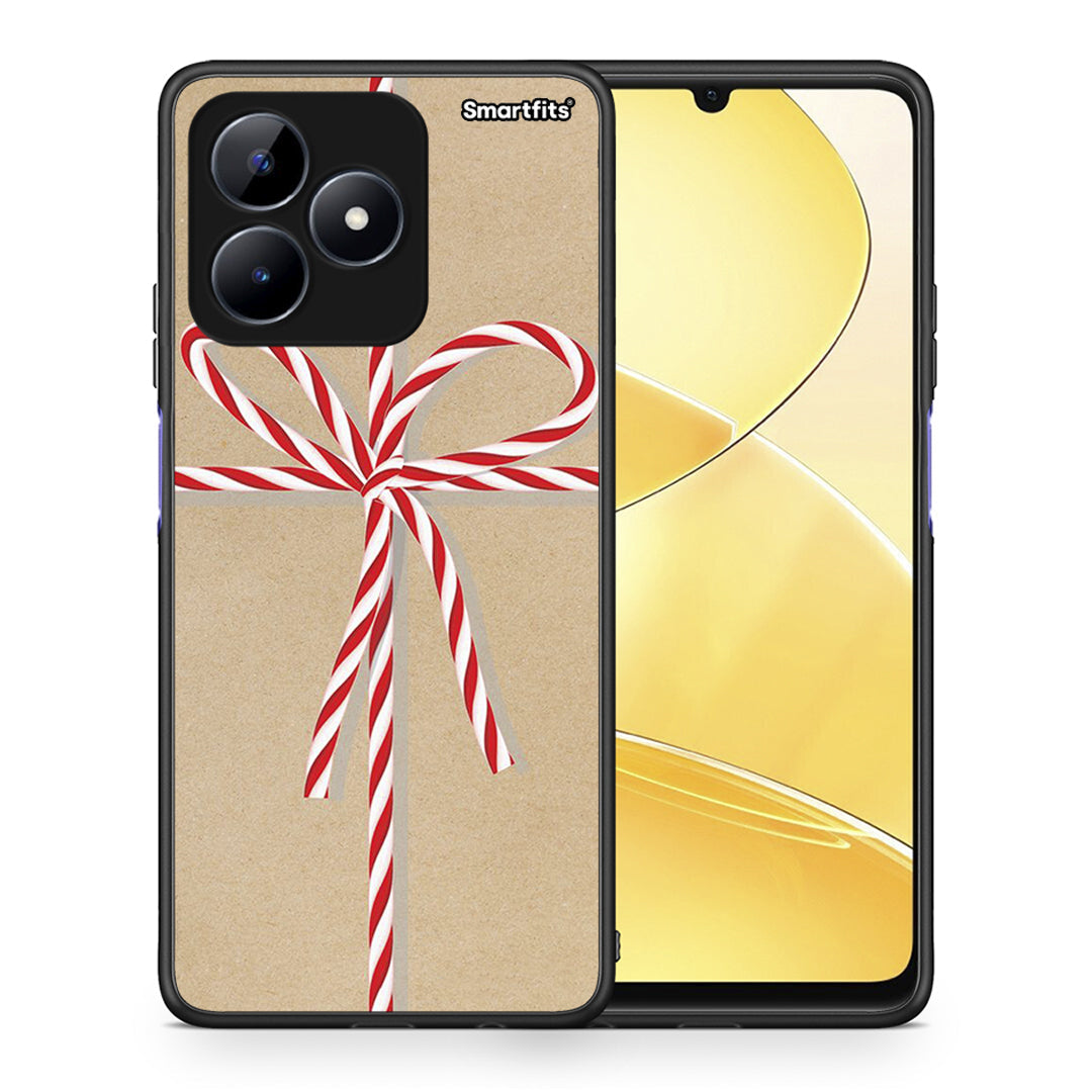 Θήκη Realme Note 50 Christmas Gift από τη Smartfits με σχέδιο στο πίσω μέρος και μαύρο περίβλημα | Realme Note 50 Christmas Gift case with colorful back and black bezels