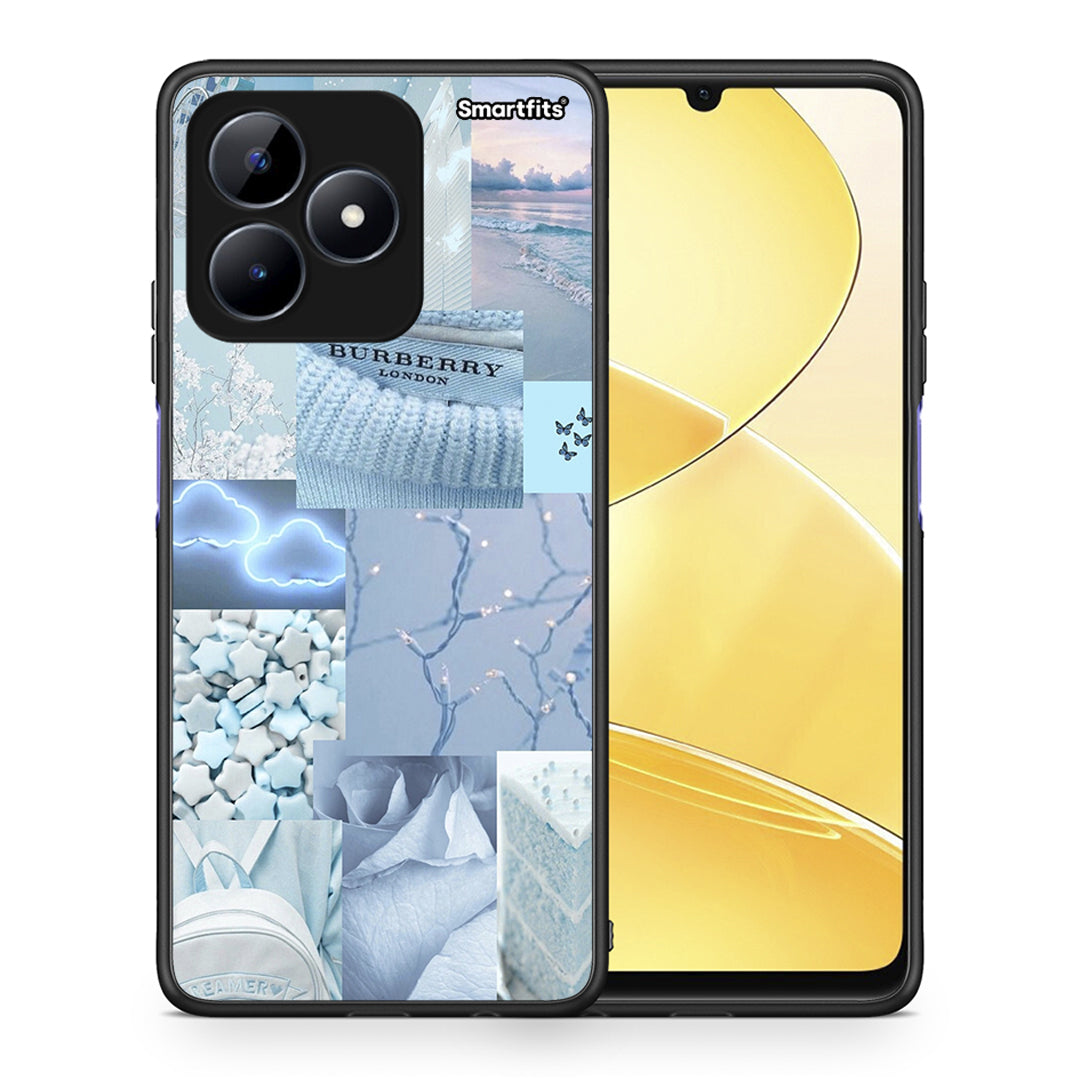 Θήκη Realme C51 Ciel Aesthetic Collage από τη Smartfits με σχέδιο στο πίσω μέρος και μαύρο περίβλημα | Realme C51 Ciel Aesthetic Collage case with colorful back and black bezels