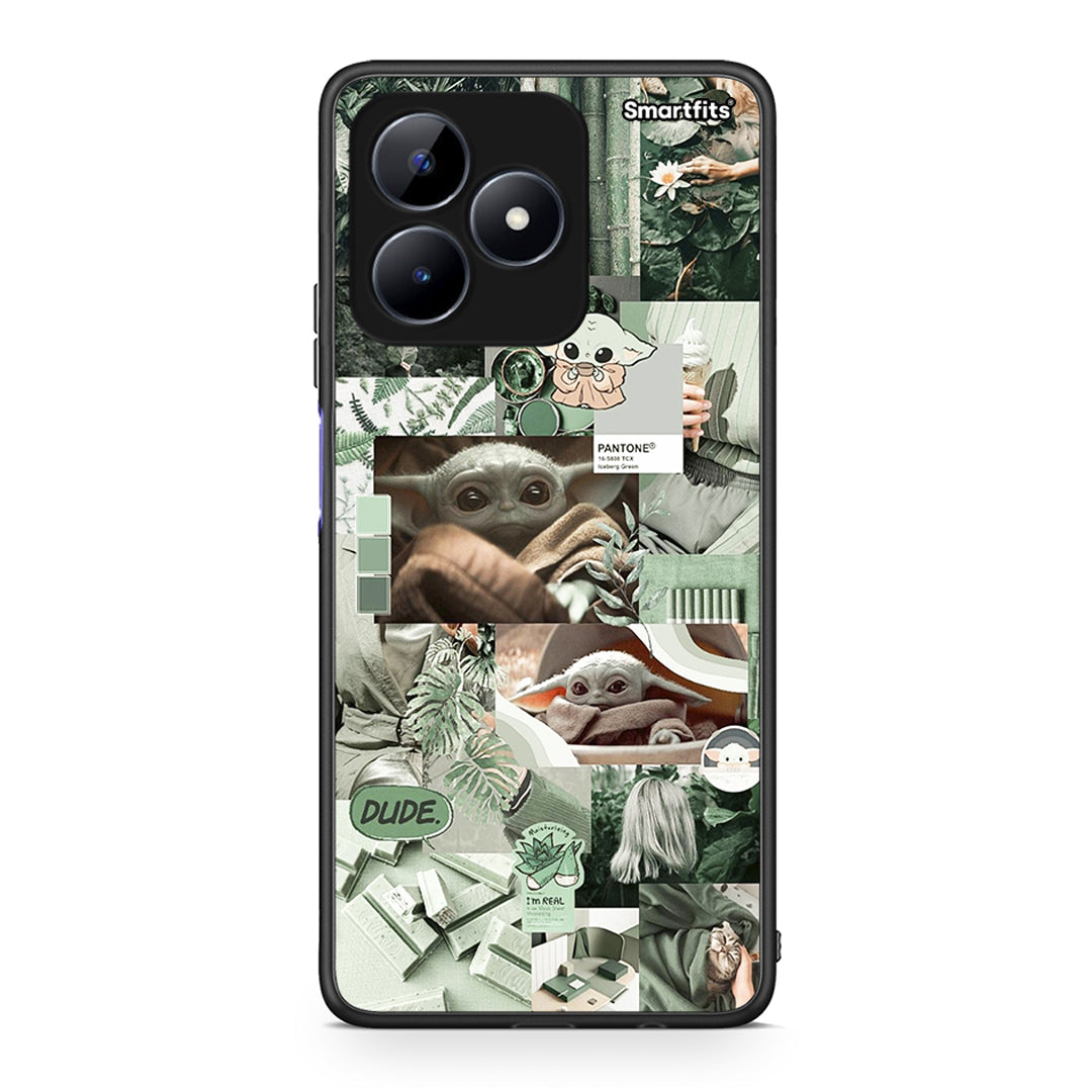 Realme C51 Collage Dude Θήκη Αγίου Βαλεντίνου από τη Smartfits με σχέδιο στο πίσω μέρος και μαύρο περίβλημα | Smartphone case with colorful back and black bezels by Smartfits