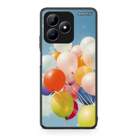 Thumbnail for Realme Note 50 Colorful Balloons θήκη από τη Smartfits με σχέδιο στο πίσω μέρος και μαύρο περίβλημα | Smartphone case with colorful back and black bezels by Smartfits