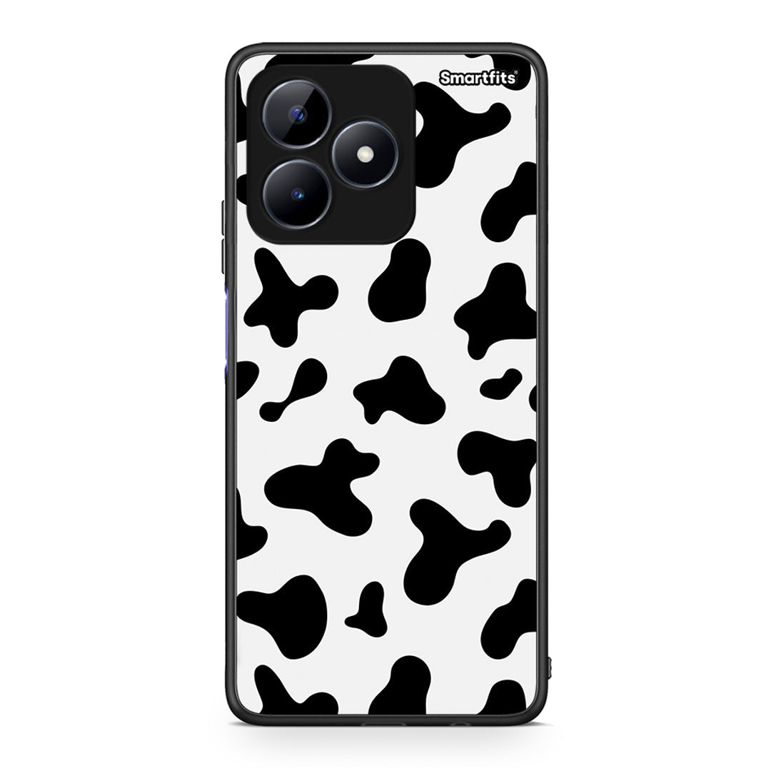 Realme C51 Cow Print θήκη από τη Smartfits με σχέδιο στο πίσω μέρος και μαύρο περίβλημα | Smartphone case with colorful back and black bezels by Smartfits