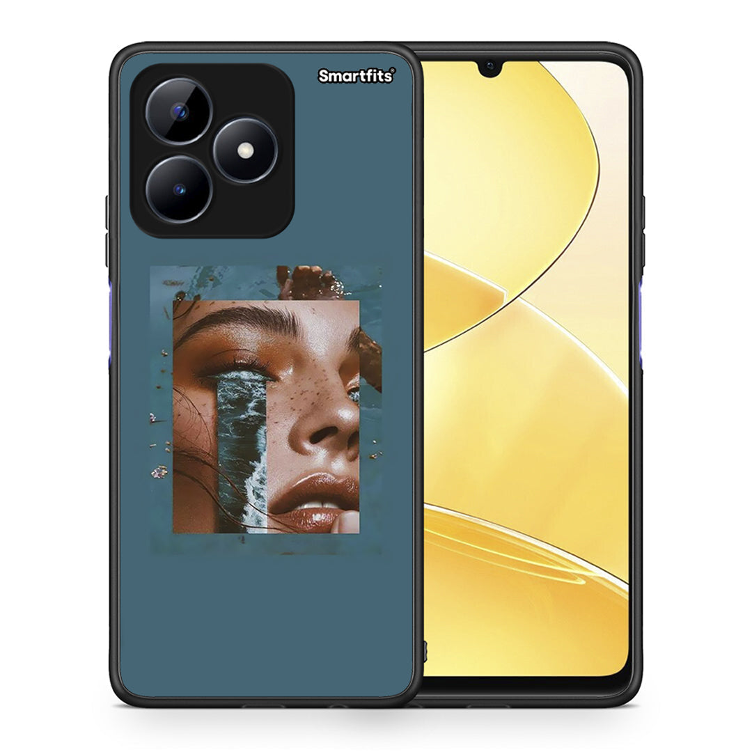 Θήκη Realme Note 50 Cry An Ocean από τη Smartfits με σχέδιο στο πίσω μέρος και μαύρο περίβλημα | Realme Note 50 Cry An Ocean case with colorful back and black bezels