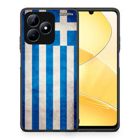 Thumbnail for Θήκη Realme Note 50 Greek Flag από τη Smartfits με σχέδιο στο πίσω μέρος και μαύρο περίβλημα | Realme Note 50 Greek Flag case with colorful back and black bezels