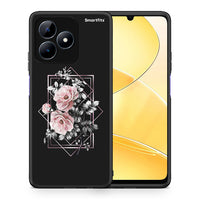 Thumbnail for Θήκη Realme Note 50 Frame Flower από τη Smartfits με σχέδιο στο πίσω μέρος και μαύρο περίβλημα | Realme Note 50 Frame Flower case with colorful back and black bezels