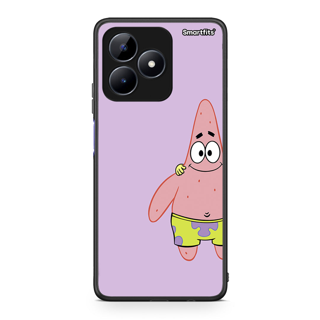 Realme Note 50 Friends Patrick θήκη από τη Smartfits με σχέδιο στο πίσω μέρος και μαύρο περίβλημα | Smartphone case with colorful back and black bezels by Smartfits