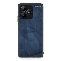 Thumbnail for 39 - Realme C51 Blue Abstract Geometric case, cover, bumper