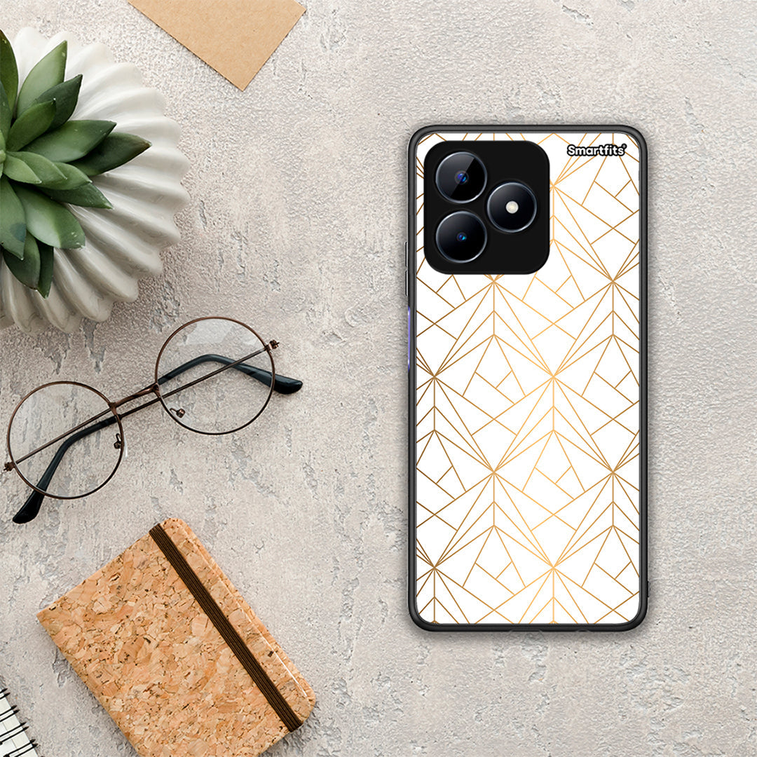 Geometric Luxury White - Realme Note 50 θήκη