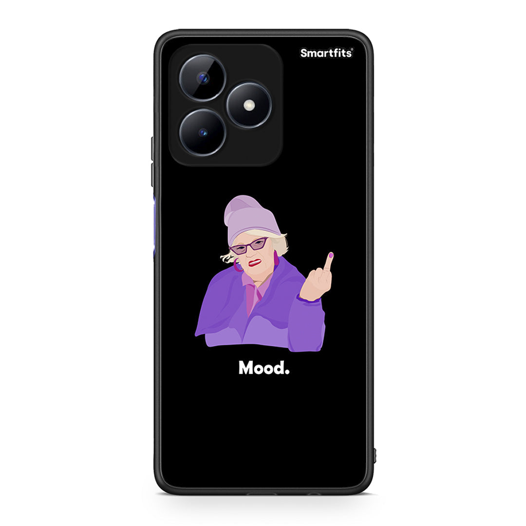 Realme C51 Grandma Mood Black θήκη από τη Smartfits με σχέδιο στο πίσω μέρος και μαύρο περίβλημα | Smartphone case with colorful back and black bezels by Smartfits