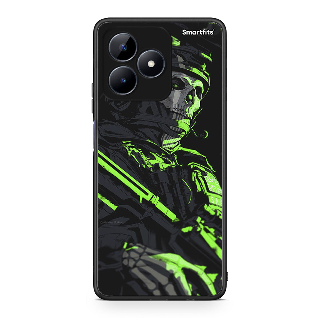 Realme C51 Green Soldier Θήκη Αγίου Βαλεντίνου από τη Smartfits με σχέδιο στο πίσω μέρος και μαύρο περίβλημα | Smartphone case with colorful back and black bezels by Smartfits
