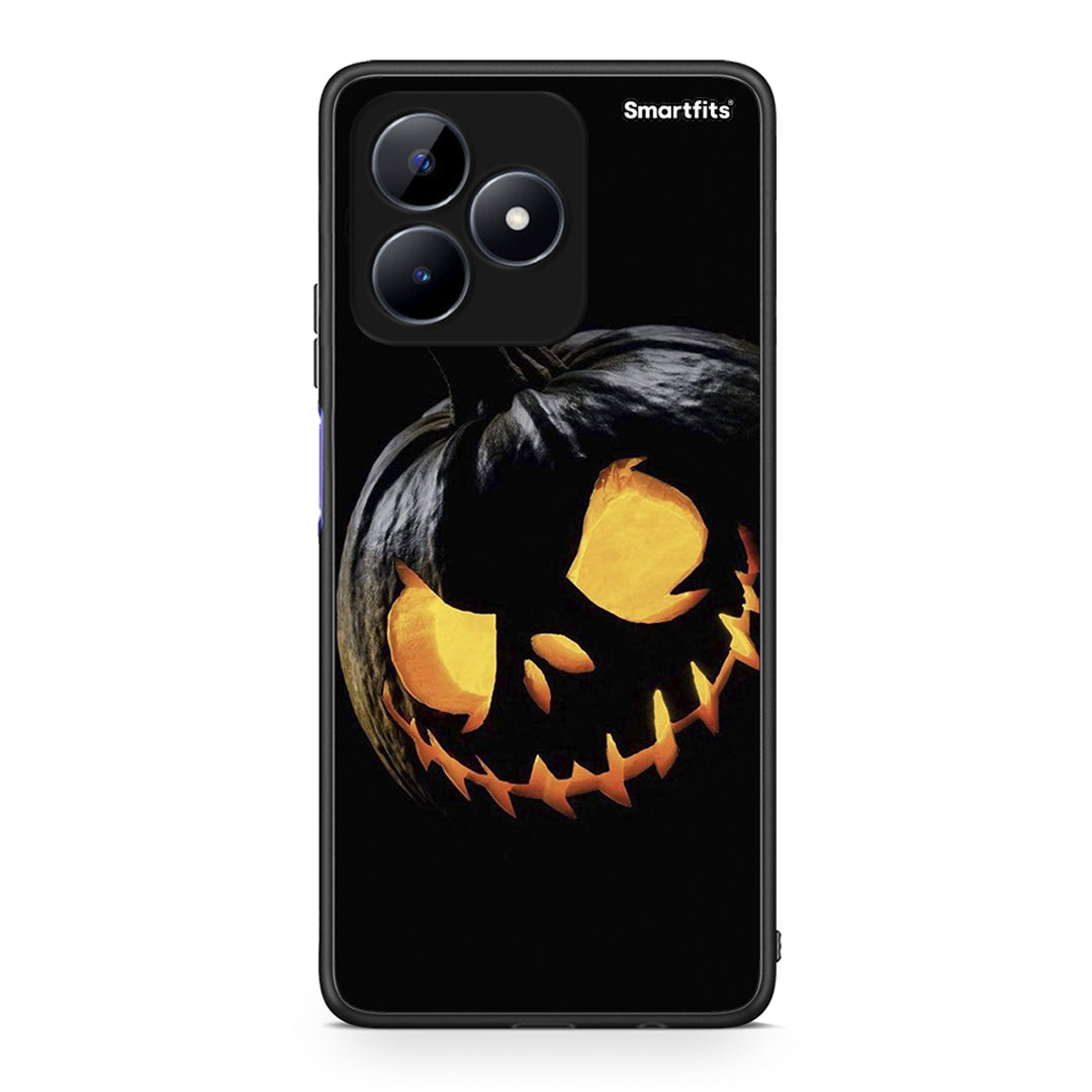 Realme Note 50 Halloween Scary Pumpkin Θήκη από τη Smartfits με σχέδιο στο πίσω μέρος και μαύρο περίβλημα | Smartphone case with colorful back and black bezels by Smartfits