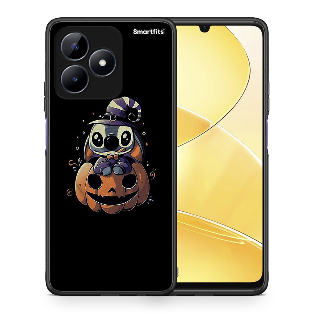 Θήκη Realme Note 50 Halloween Stitch από τη Smartfits με σχέδιο στο πίσω μέρος και μαύρο περίβλημα | Realme Note 50 Halloween Stitch case with colorful back and black bezels