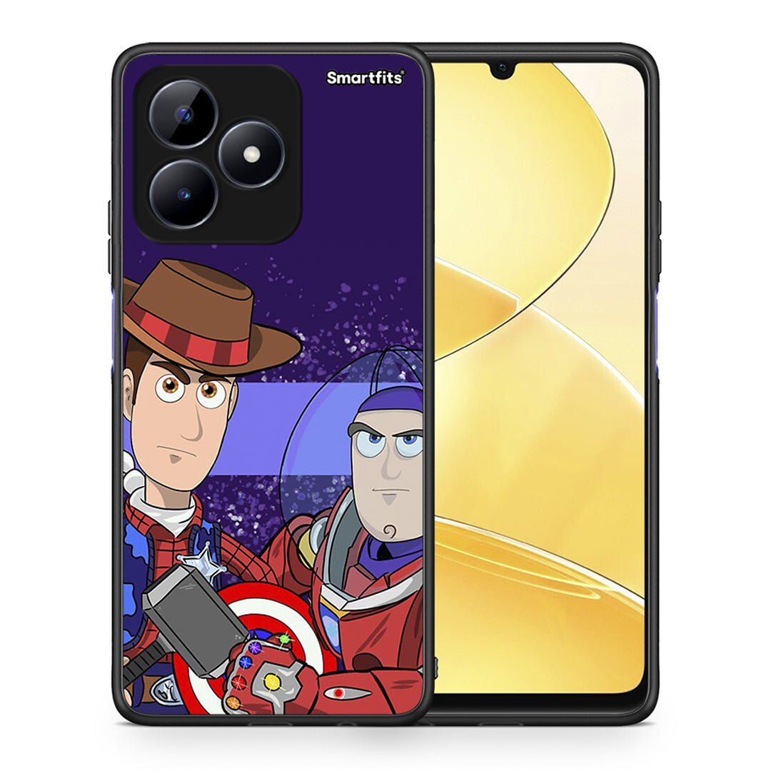 Θήκη Realme C51 Infinity Story από τη Smartfits με σχέδιο στο πίσω μέρος και μαύρο περίβλημα | Realme C51 Infinity Story case with colorful back and black bezels