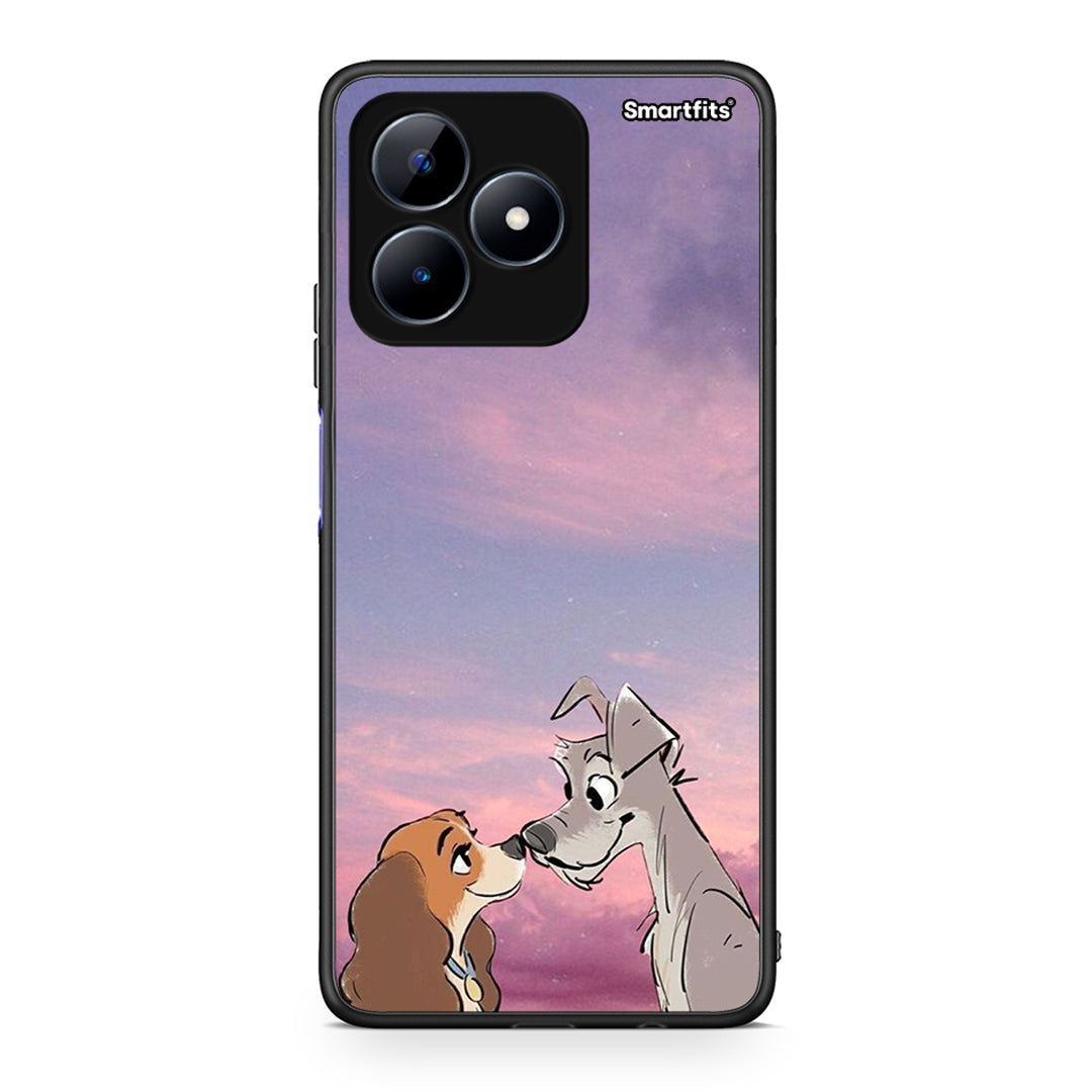 Realme Note 50 Lady And Tramp θήκη από τη Smartfits με σχέδιο στο πίσω μέρος και μαύρο περίβλημα | Smartphone case with colorful back and black bezels by Smartfits