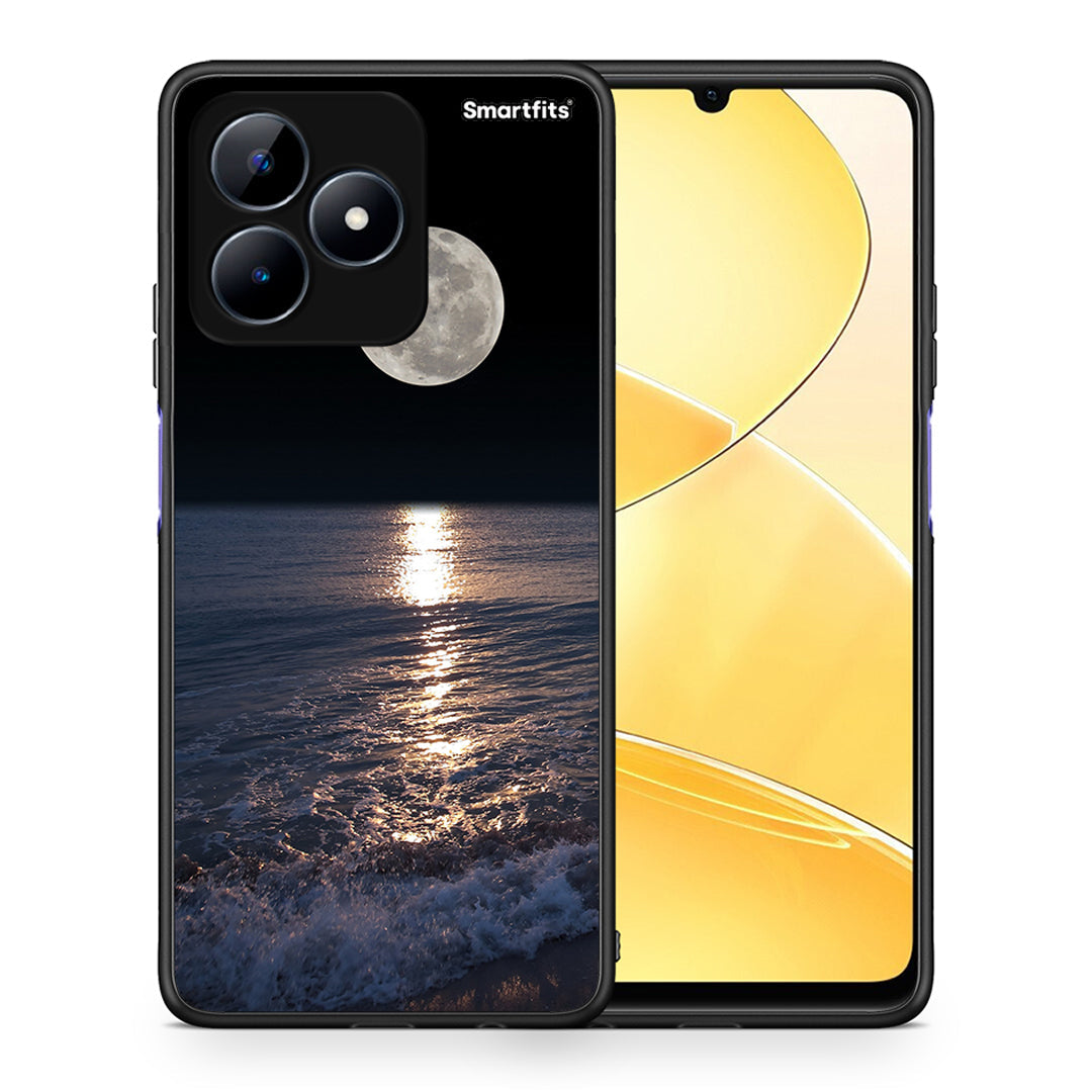 Θήκη Realme Note 50 Moon Landscape από τη Smartfits με σχέδιο στο πίσω μέρος και μαύρο περίβλημα | Realme Note 50 Moon Landscape case with colorful back and black bezels