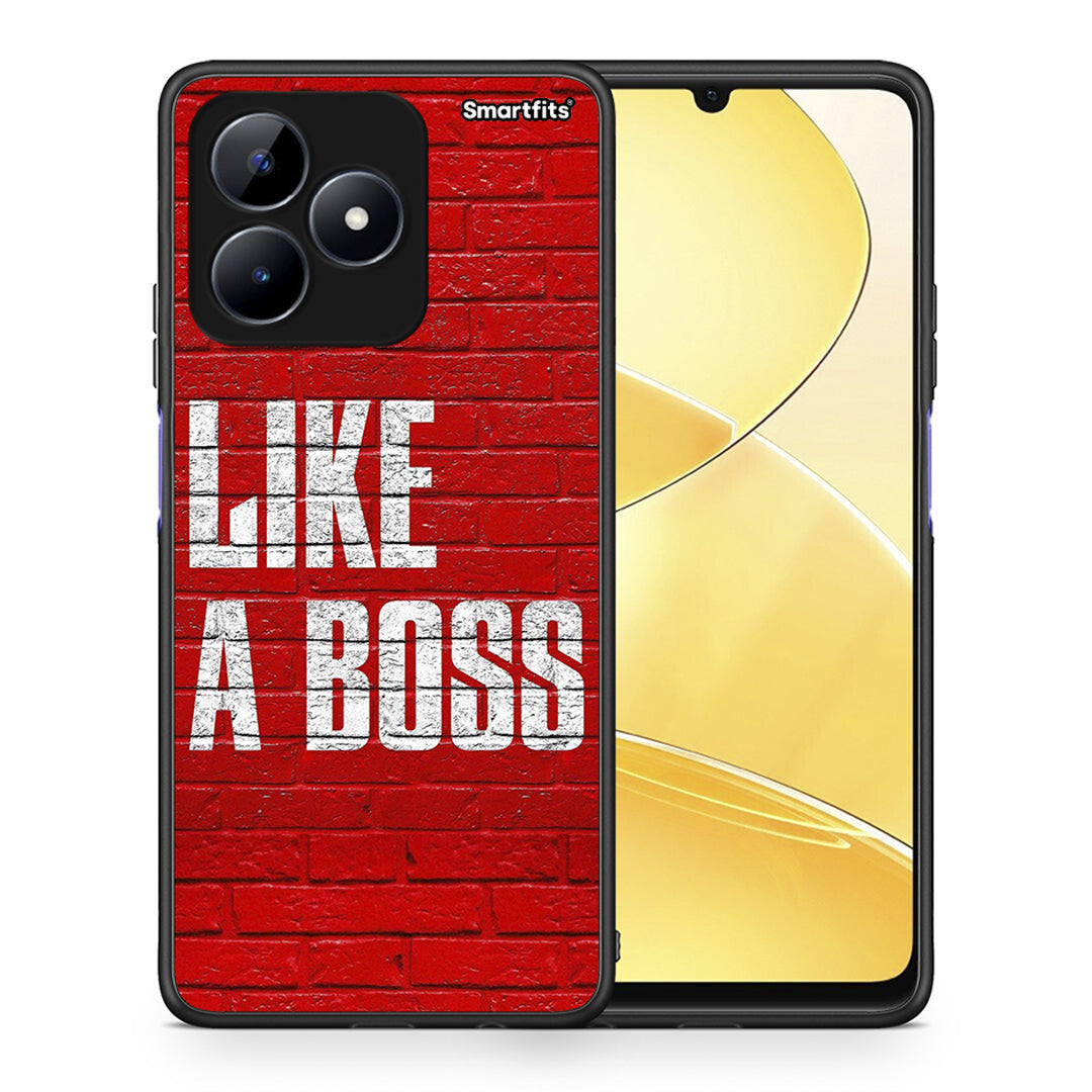 Θήκη Realme Note 50 Like A Boss από τη Smartfits με σχέδιο στο πίσω μέρος και μαύρο περίβλημα | Realme Note 50 Like A Boss case with colorful back and black bezels