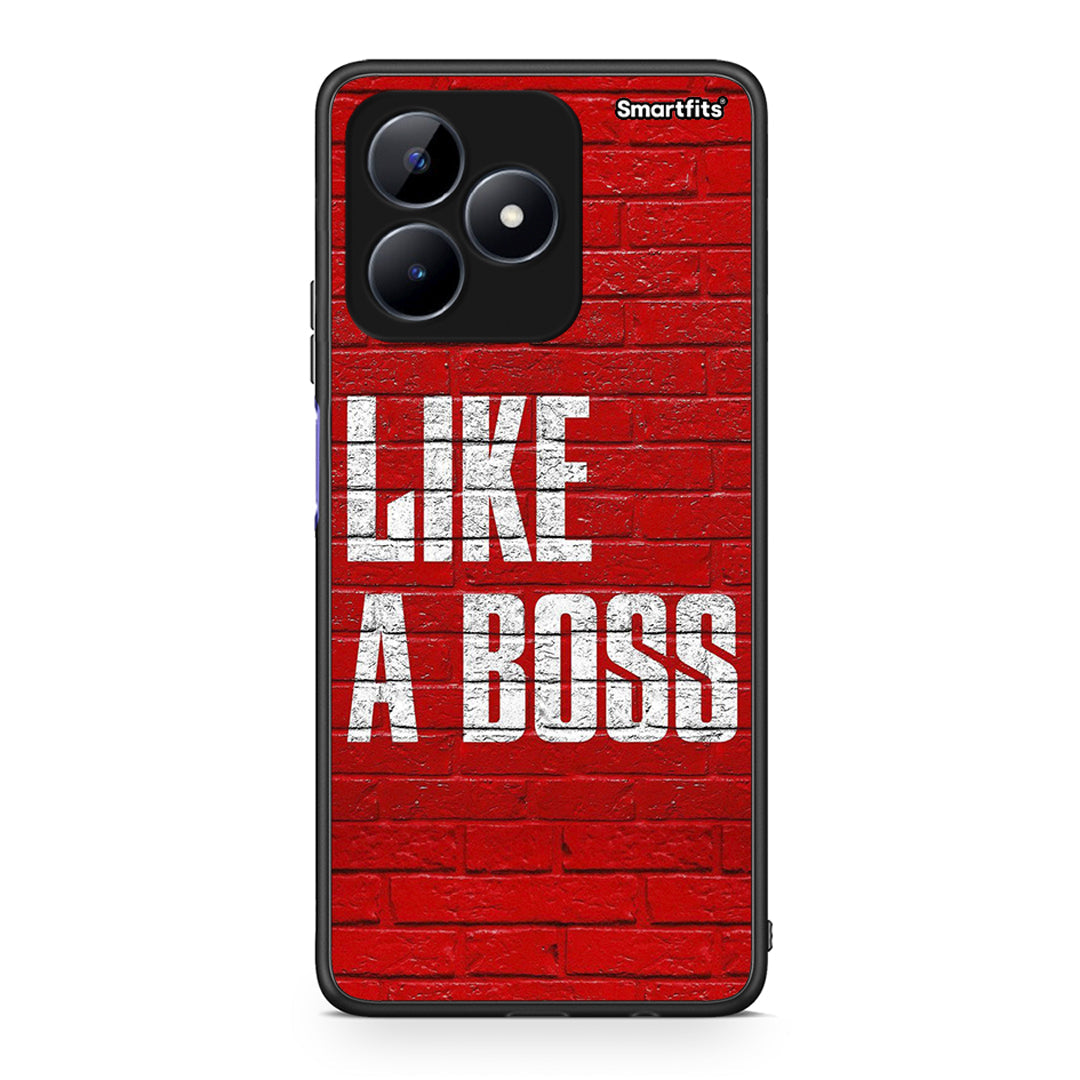 Realme Note 50 Like A Boss θήκη από τη Smartfits με σχέδιο στο πίσω μέρος και μαύρο περίβλημα | Smartphone case with colorful back and black bezels by Smartfits