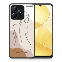 Thumbnail for Θήκη Realme Note 50 LineArt Woman από τη Smartfits με σχέδιο στο πίσω μέρος και μαύρο περίβλημα | Realme Note 50 LineArt Woman case with colorful back and black bezels