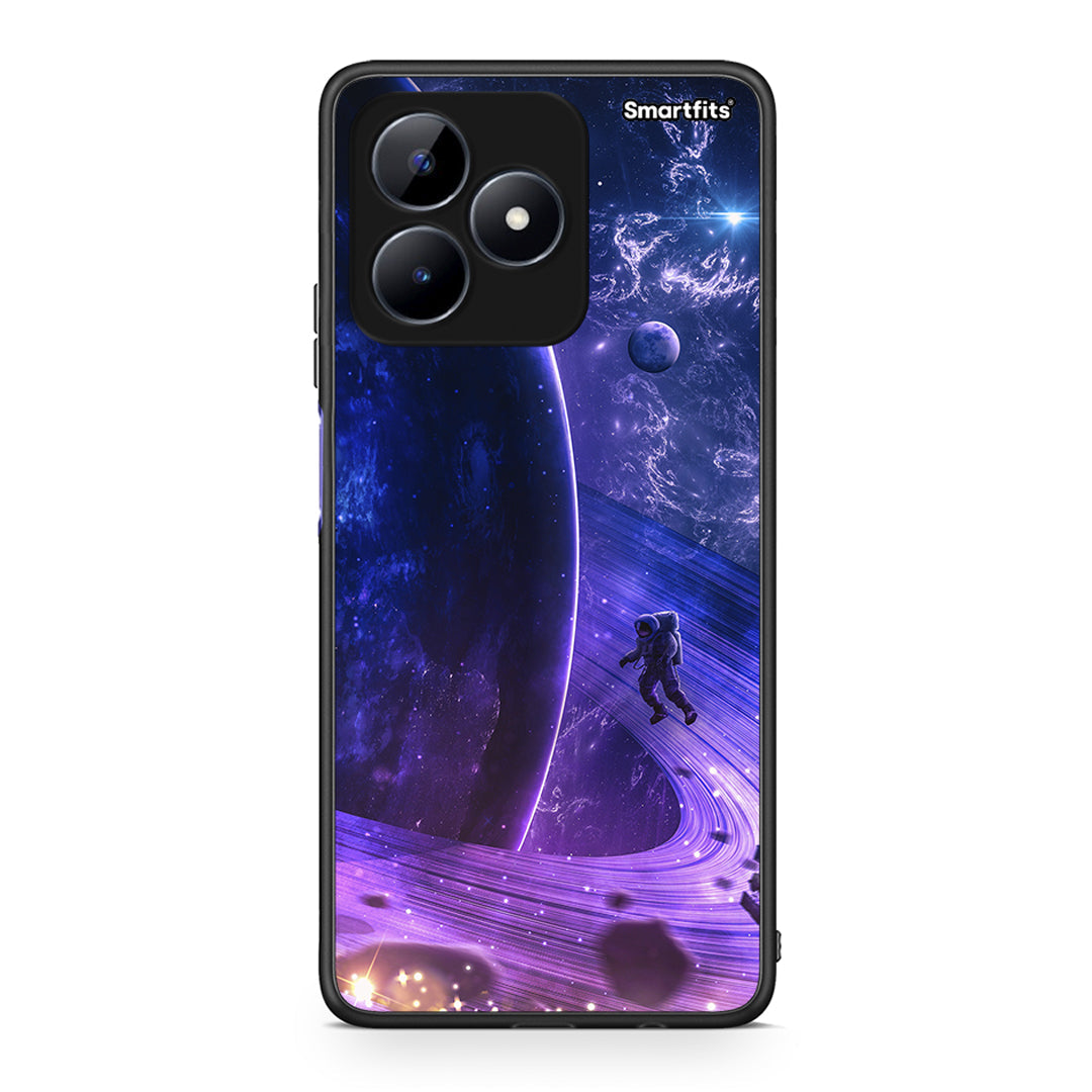 Realme Note 50 Lost Astronaut θήκη από τη Smartfits με σχέδιο στο πίσω μέρος και μαύρο περίβλημα | Smartphone case with colorful back and black bezels by Smartfits