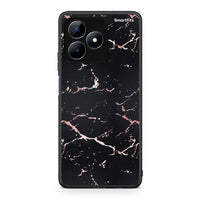 Thumbnail for 4 - Realme C51 Black Rosegold Marble case, cover, bumper