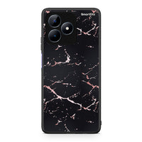 Thumbnail for 4 - Realme Note 50 Black Rosegold Marble case, cover, bumper