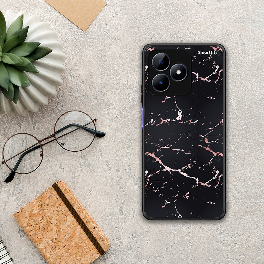 Marble Black Rosegold - Realme Note 50 θήκη