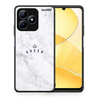 Thumbnail for Θήκη Realme C51 Queen Marble από τη Smartfits με σχέδιο στο πίσω μέρος και μαύρο περίβλημα | Realme C51 Queen Marble case with colorful back and black bezels