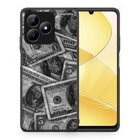 Thumbnail for Θήκη Realme Note 50 Money Dollars από τη Smartfits με σχέδιο στο πίσω μέρος και μαύρο περίβλημα | Realme Note 50 Money Dollars case with colorful back and black bezels