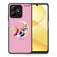 Thumbnail for Θήκη Realme Note 50 Moon Girl από τη Smartfits με σχέδιο στο πίσω μέρος και μαύρο περίβλημα | Realme Note 50 Moon Girl case with colorful back and black bezels