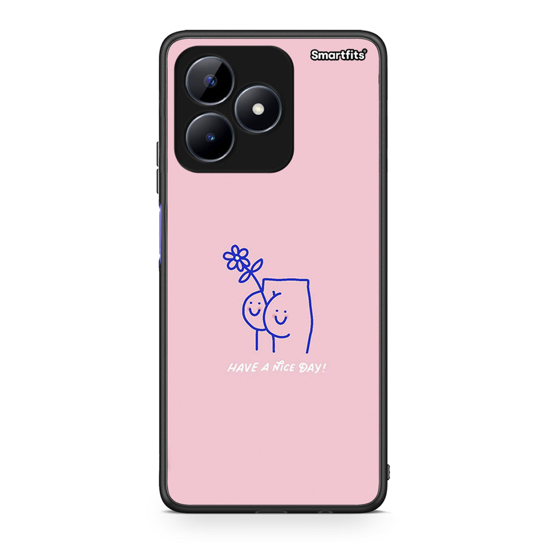 Realme Note 50 Nice Day θήκη από τη Smartfits με σχέδιο στο πίσω μέρος και μαύρο περίβλημα | Smartphone case with colorful back and black bezels by Smartfits