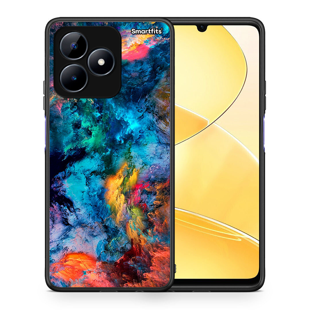 Θήκη Realme Note 50 Crayola Paint από τη Smartfits με σχέδιο στο πίσω μέρος και μαύρο περίβλημα | Realme Note 50 Crayola Paint case with colorful back and black bezels