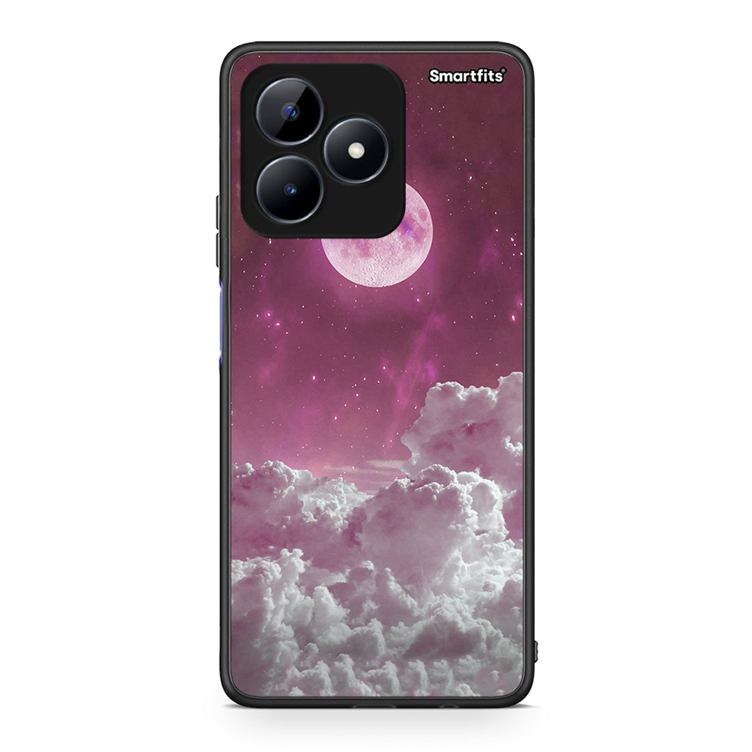 Realme Note 50 Pink Moon Θήκη από τη Smartfits με σχέδιο στο πίσω μέρος και μαύρο περίβλημα | Smartphone case with colorful back and black bezels by Smartfits