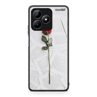 Thumbnail for Realme C51 Red Rose θήκη από τη Smartfits με σχέδιο στο πίσω μέρος και μαύρο περίβλημα | Smartphone case with colorful back and black bezels by Smartfits