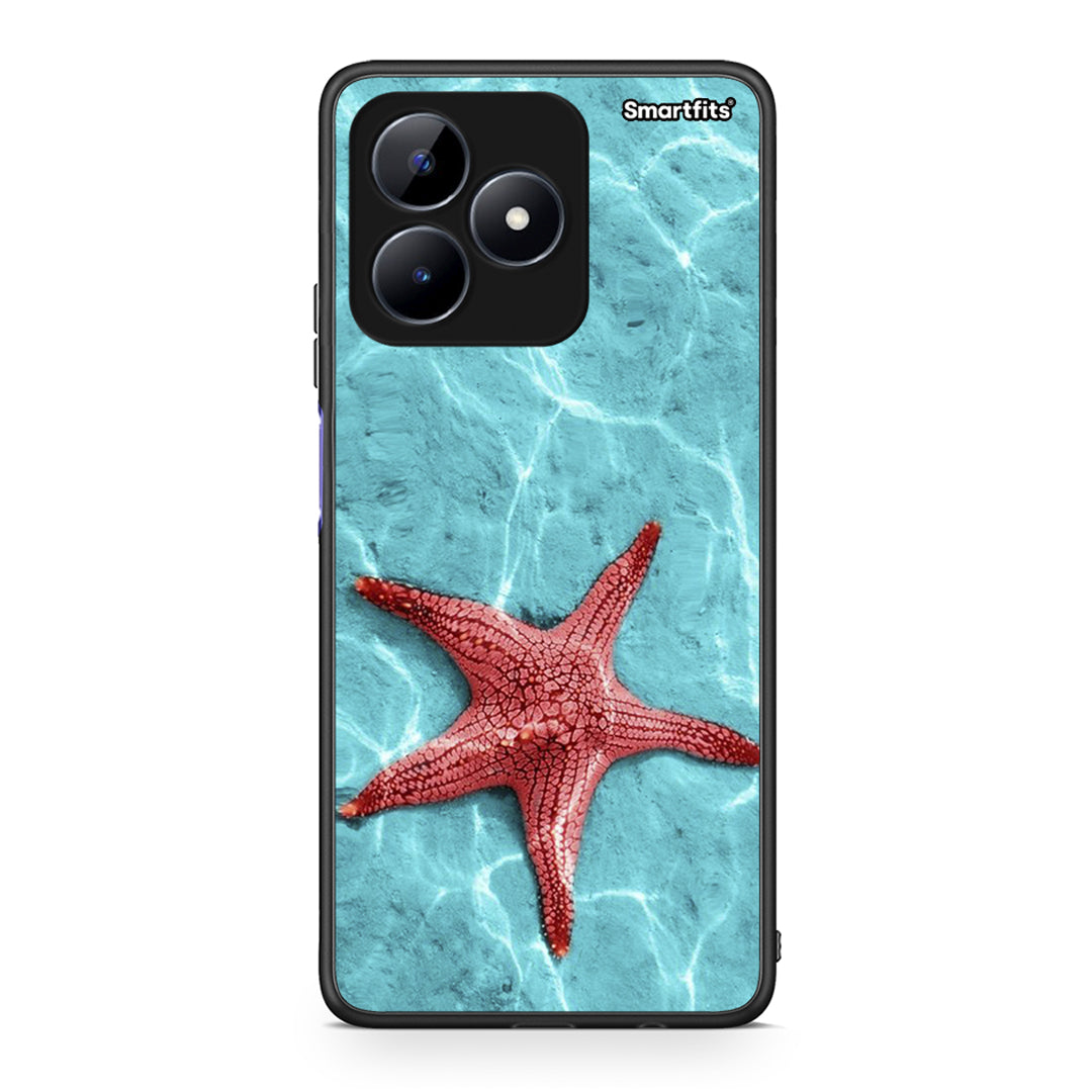 Realme C51 Red Starfish Θήκη από τη Smartfits με σχέδιο στο πίσω μέρος και μαύρο περίβλημα | Smartphone case with colorful back and black bezels by Smartfits