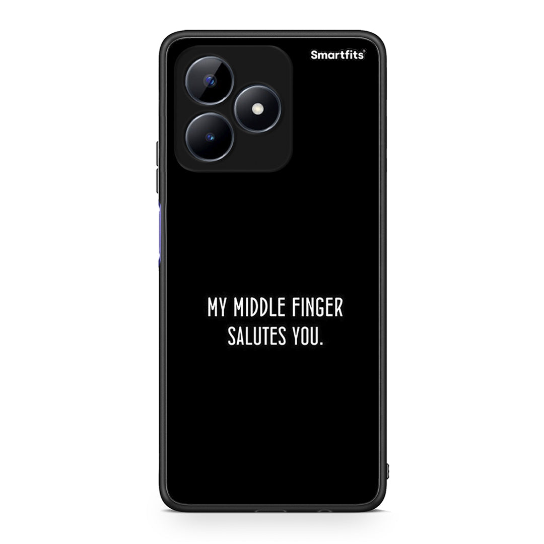 Realme C51 Salute θήκη από τη Smartfits με σχέδιο στο πίσω μέρος και μαύρο περίβλημα | Smartphone case with colorful back and black bezels by Smartfits