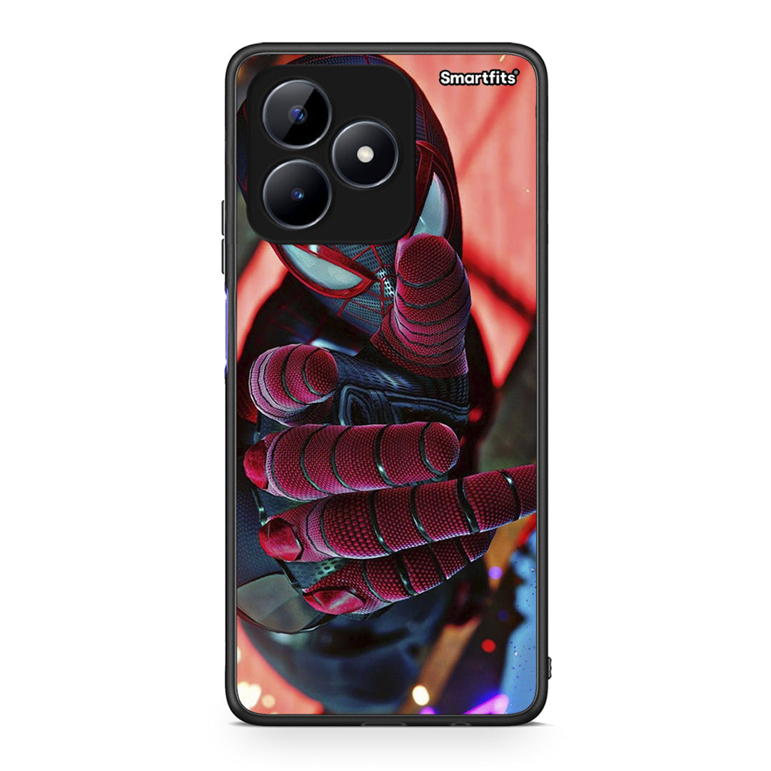 Realme C51 Spider Hand Θήκη από τη Smartfits με σχέδιο στο πίσω μέρος και μαύρο περίβλημα | Smartphone case with colorful back and black bezels by Smartfits