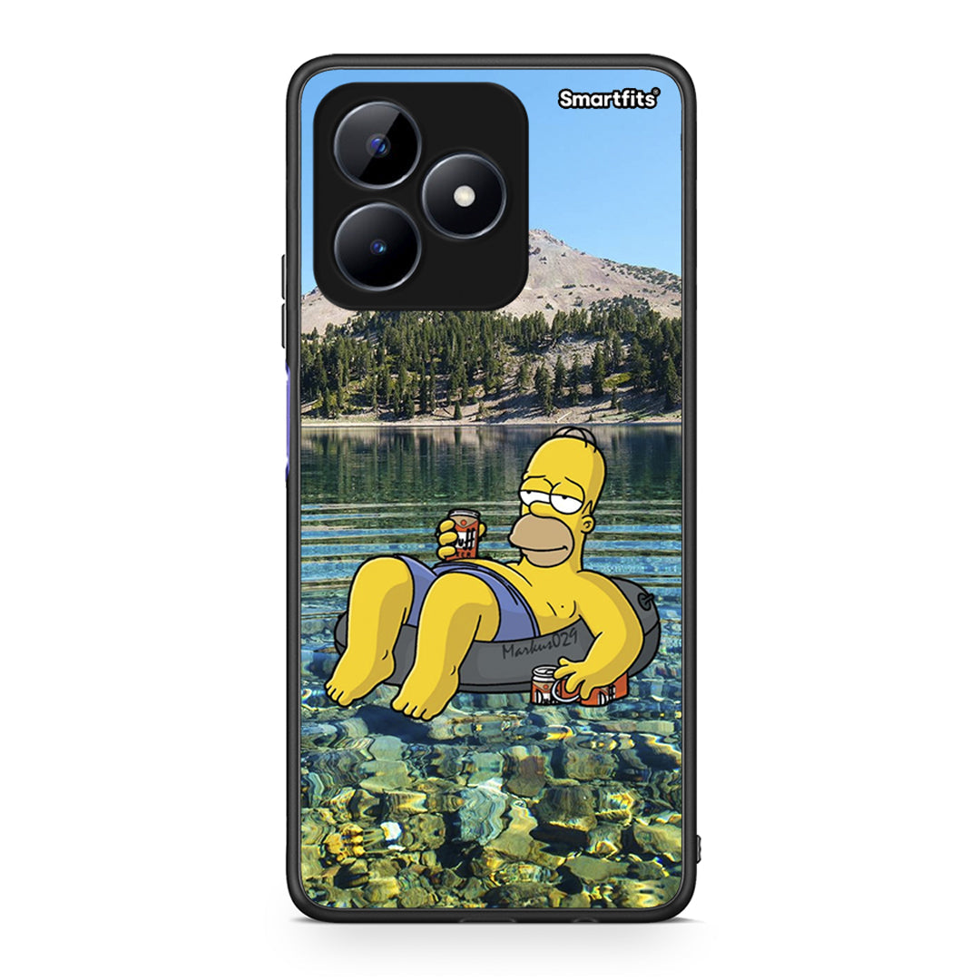 Realme C51 Summer Happiness Θήκη από τη Smartfits με σχέδιο στο πίσω μέρος και μαύρο περίβλημα | Smartphone case with colorful back and black bezels by Smartfits