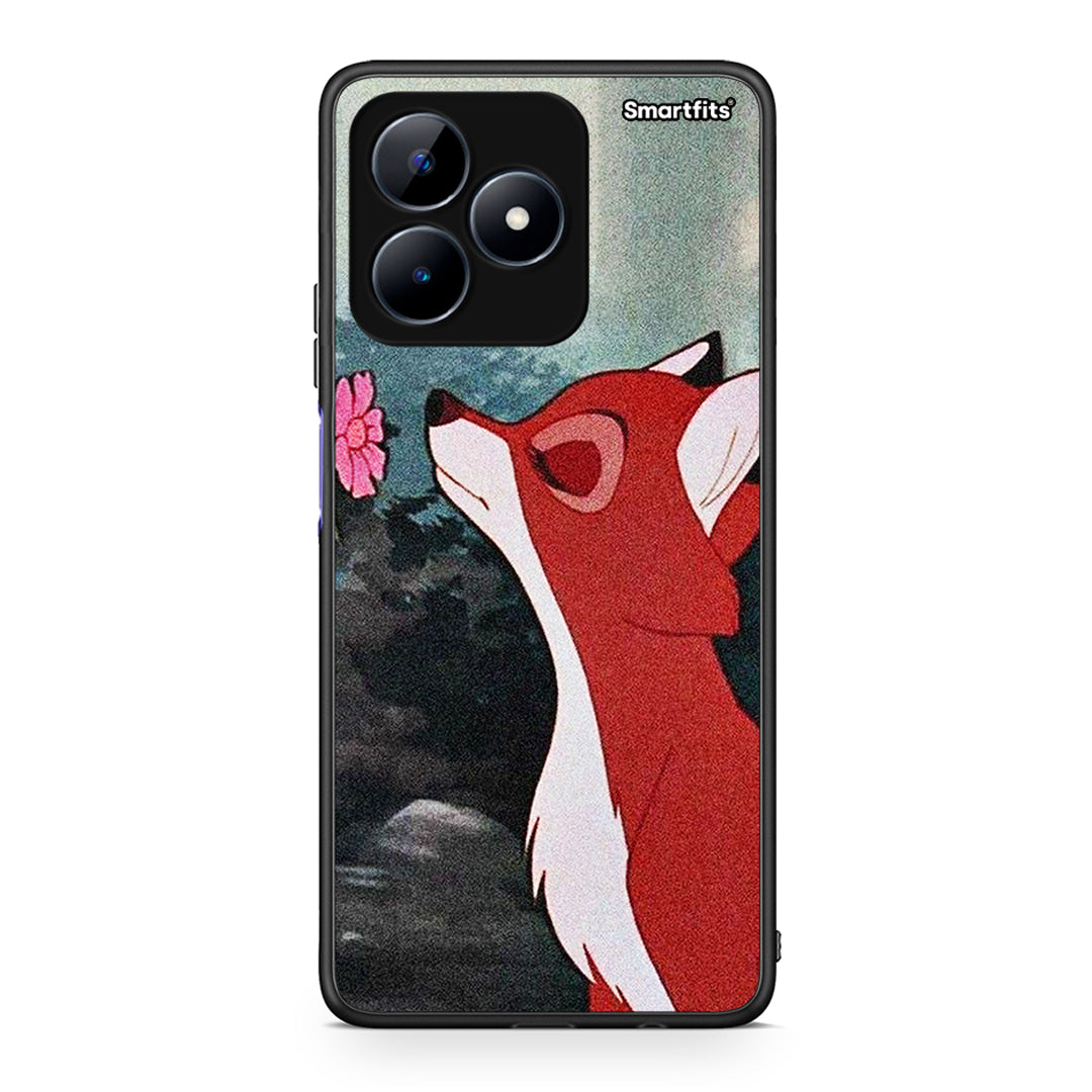 Realme C51 Tod And Vixey Love 2 θήκη από τη Smartfits με σχέδιο στο πίσω μέρος και μαύρο περίβλημα | Smartphone case with colorful back and black bezels by Smartfits