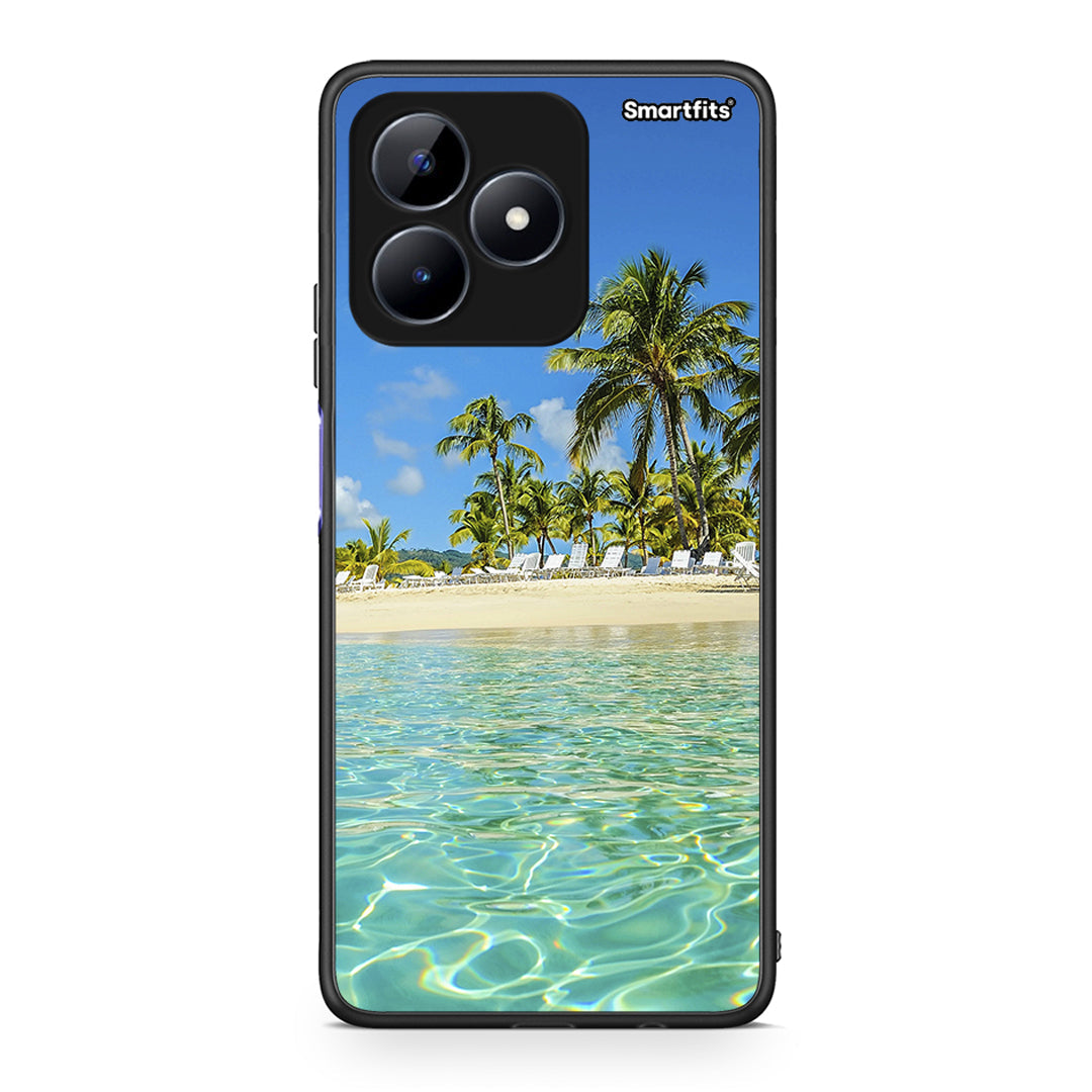 Realme C51 Tropical Vibes Θήκη από τη Smartfits με σχέδιο στο πίσω μέρος και μαύρο περίβλημα | Smartphone case with colorful back and black bezels by Smartfits